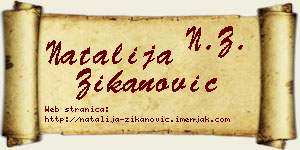 Natalija Žikanović vizit kartica
